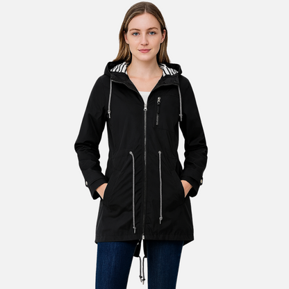 Women's Waterproof Jacket - Hooded Rain Coat