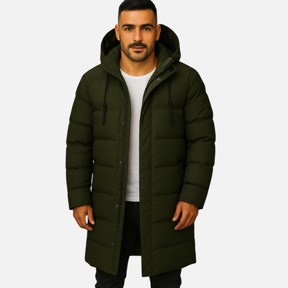 Men's Long Hooded Parka Jacket