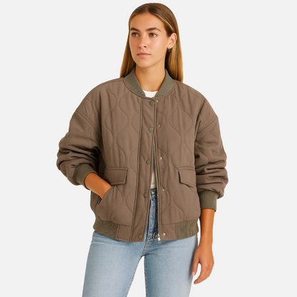 Women's Insulated Bomber Jacket - Warm Jacket