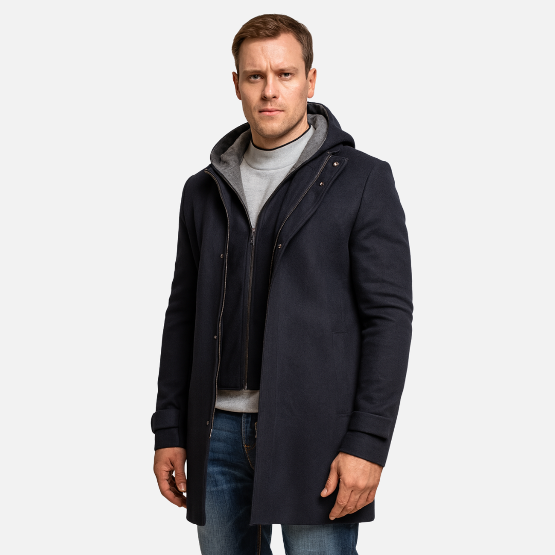 Men's Insulated Winter Jacket - Hooded Parka