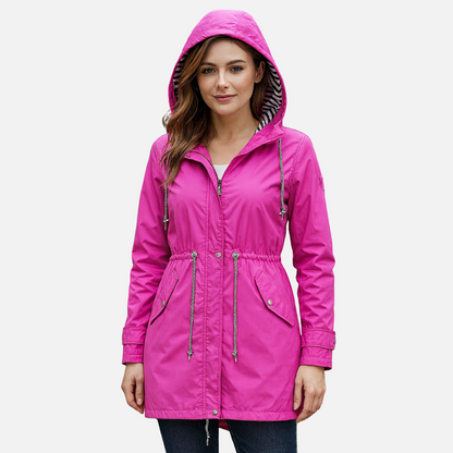 Women's Waterproof Jacket - Hooded Rain Coat