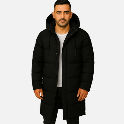 Men's Long Hooded Parka Jacket