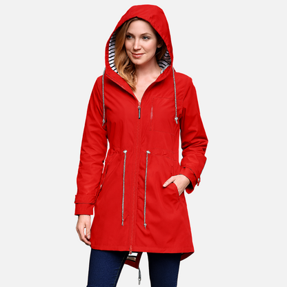Women's Waterproof Jacket - Hooded Rain Coat