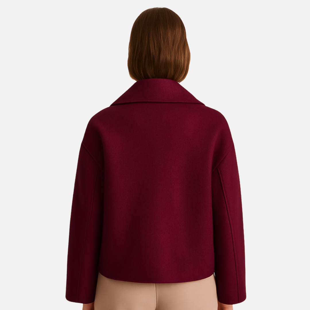 Women's Smart Dress Coat - Buttoned Smart Jacket